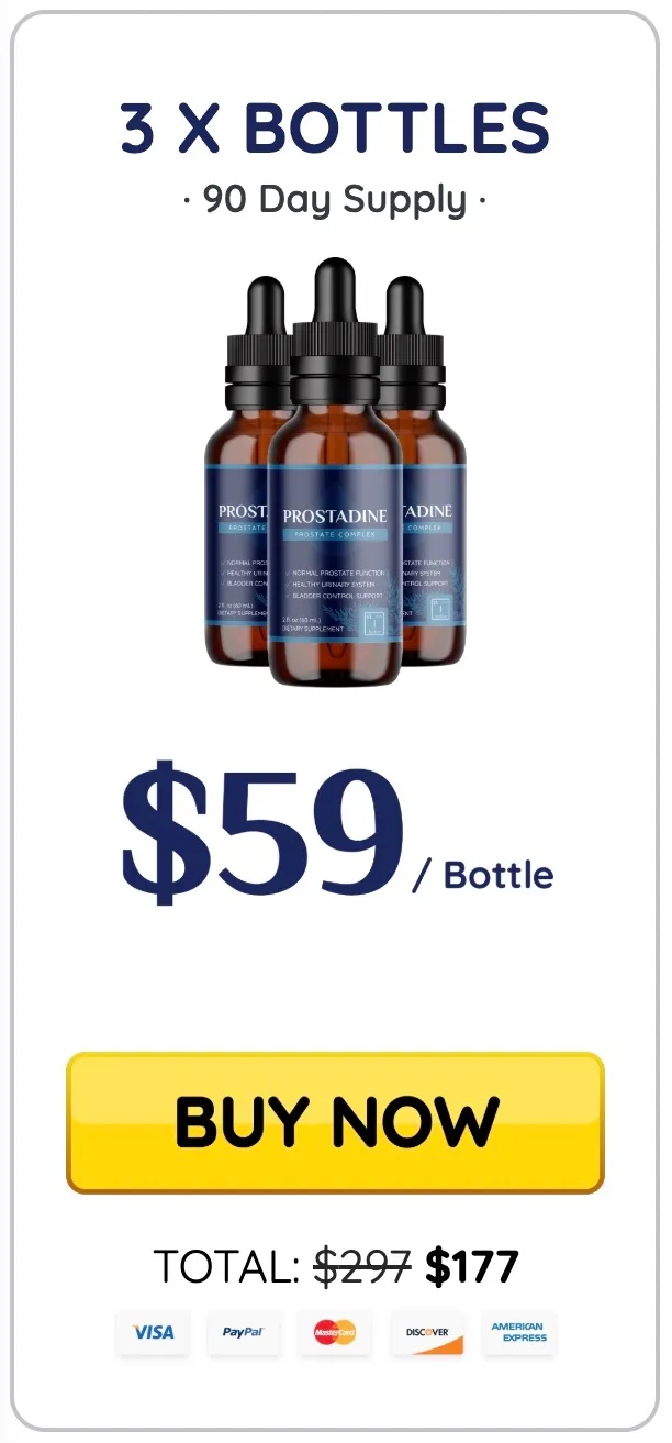 Prostadine 90-day supply three bottles