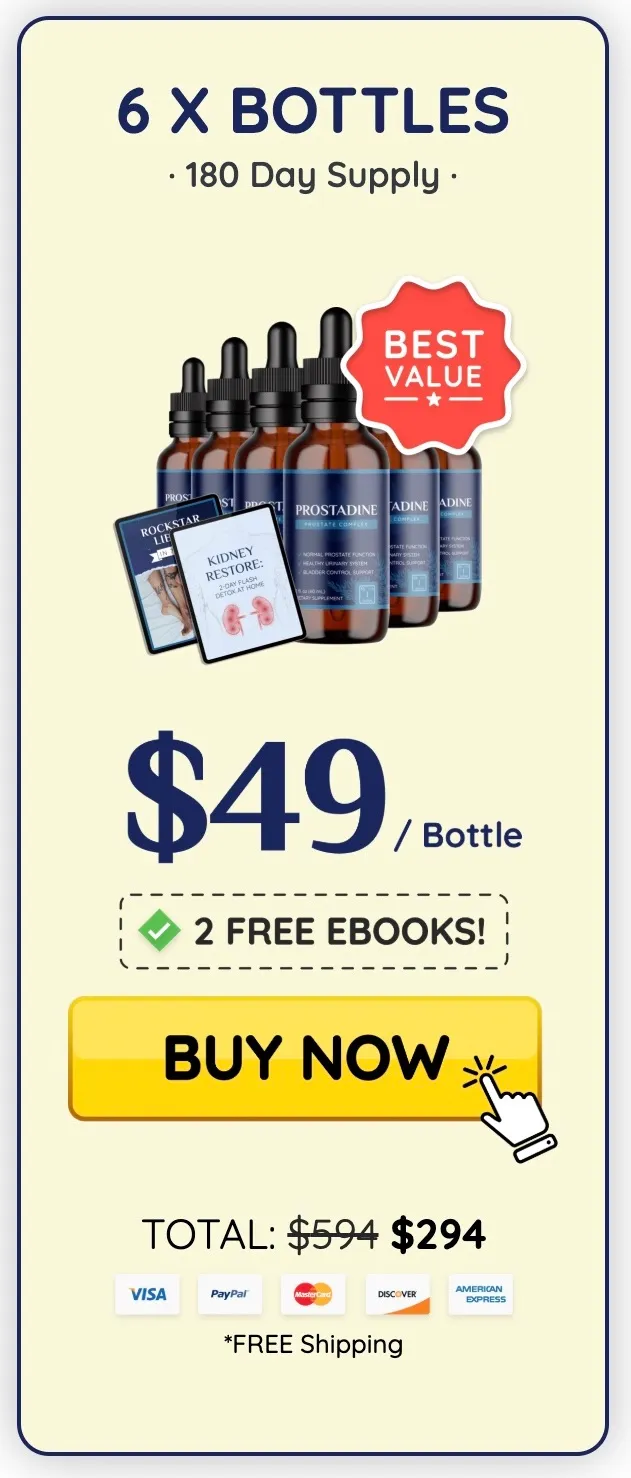 Prostadine 180-day supply six bottles